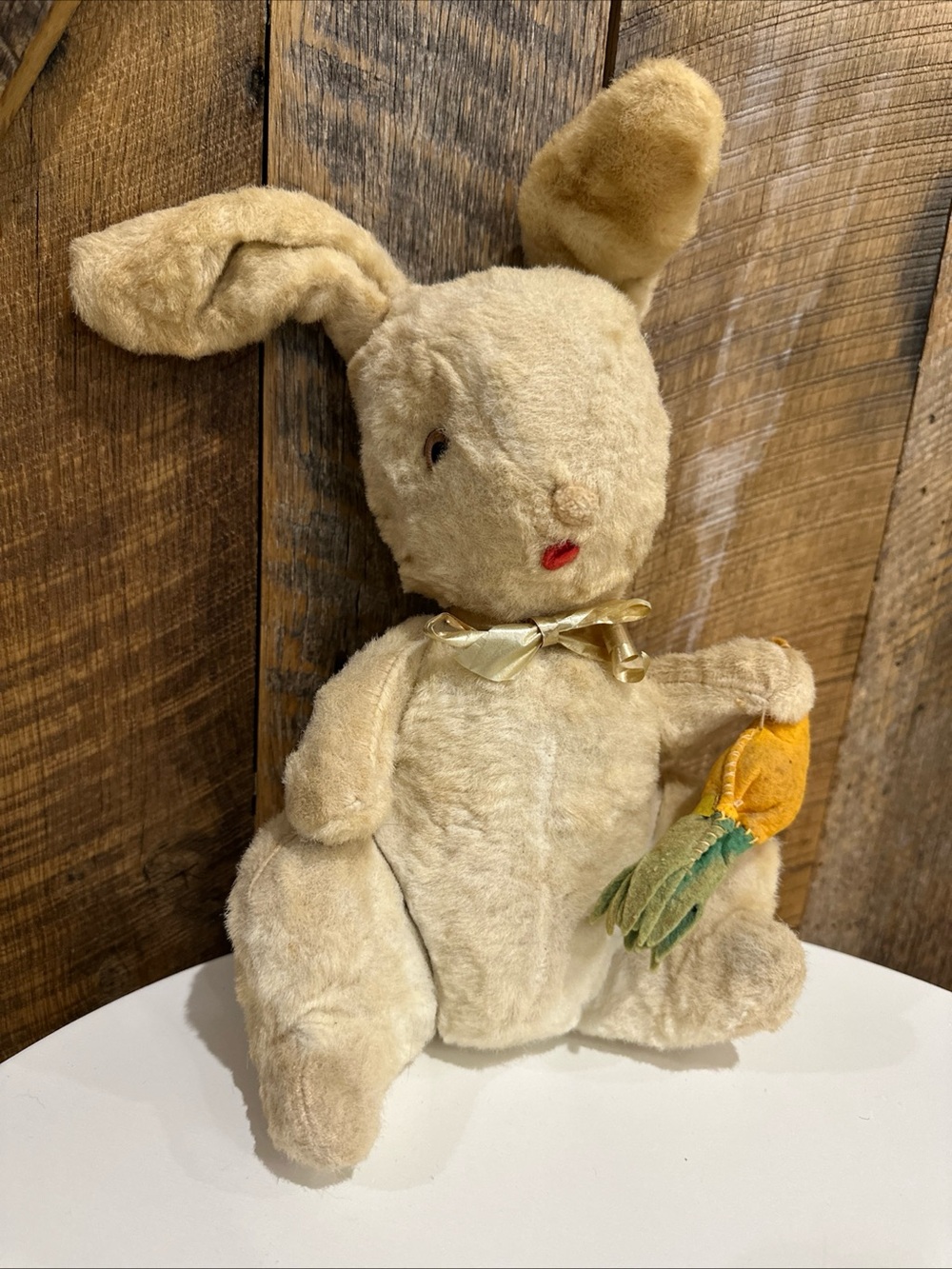 Vintage Antique Swisstone Swissworks Musical Plush Rabbit Made in Switzerland